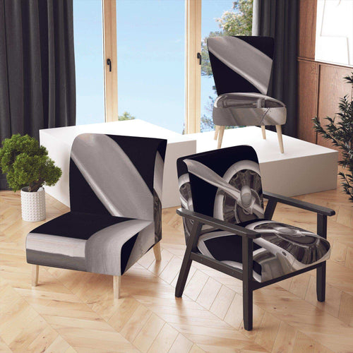 Travel by Air Grey Plane - Traditional Accent Chair