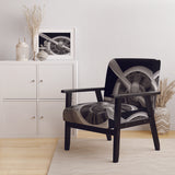Travel by Air Grey Plane Vintage Transportati Accent Chair