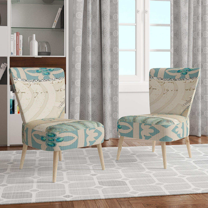 Seastar and Blue Sea Shell II Nautical &amp; Coastal Accent Chair