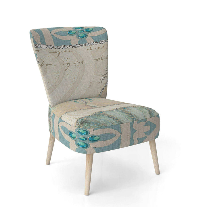 Seastar and Blue Sea Shell II Nautical &amp; Coastal Accent Chair