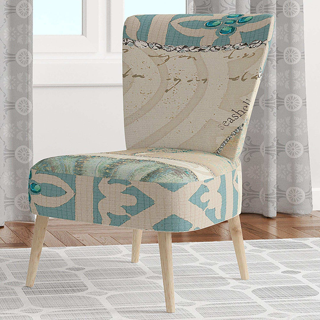 Seastar and Blue Sea Shell II Nautical &amp; Coastal Accent Chair