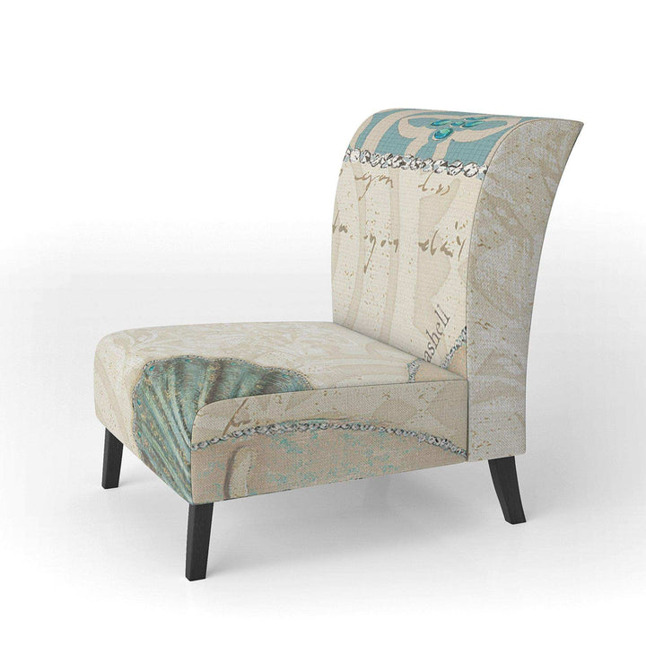 Seastar and Blue Sea Shell II Nautical &amp; Coastal Accent Chair