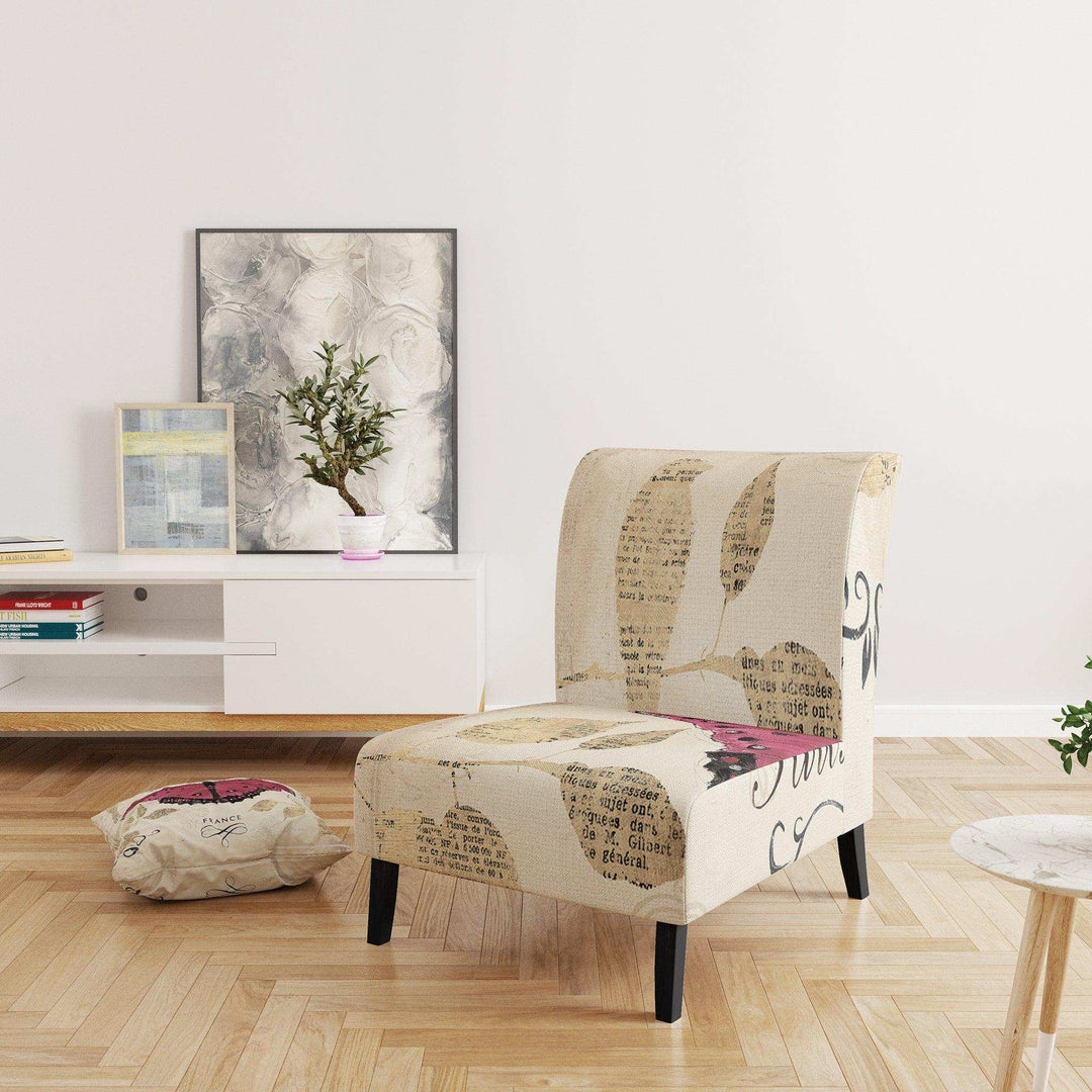 Red Farmhouse Butterfly Farmhouse Accent Chair
