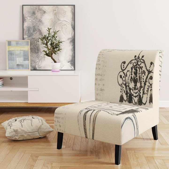 Paris Hotel Bathroom IV Traditional Accent Chair