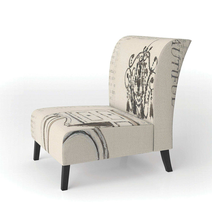 Paris Hotel Bathroom IV Traditional Accent Chair