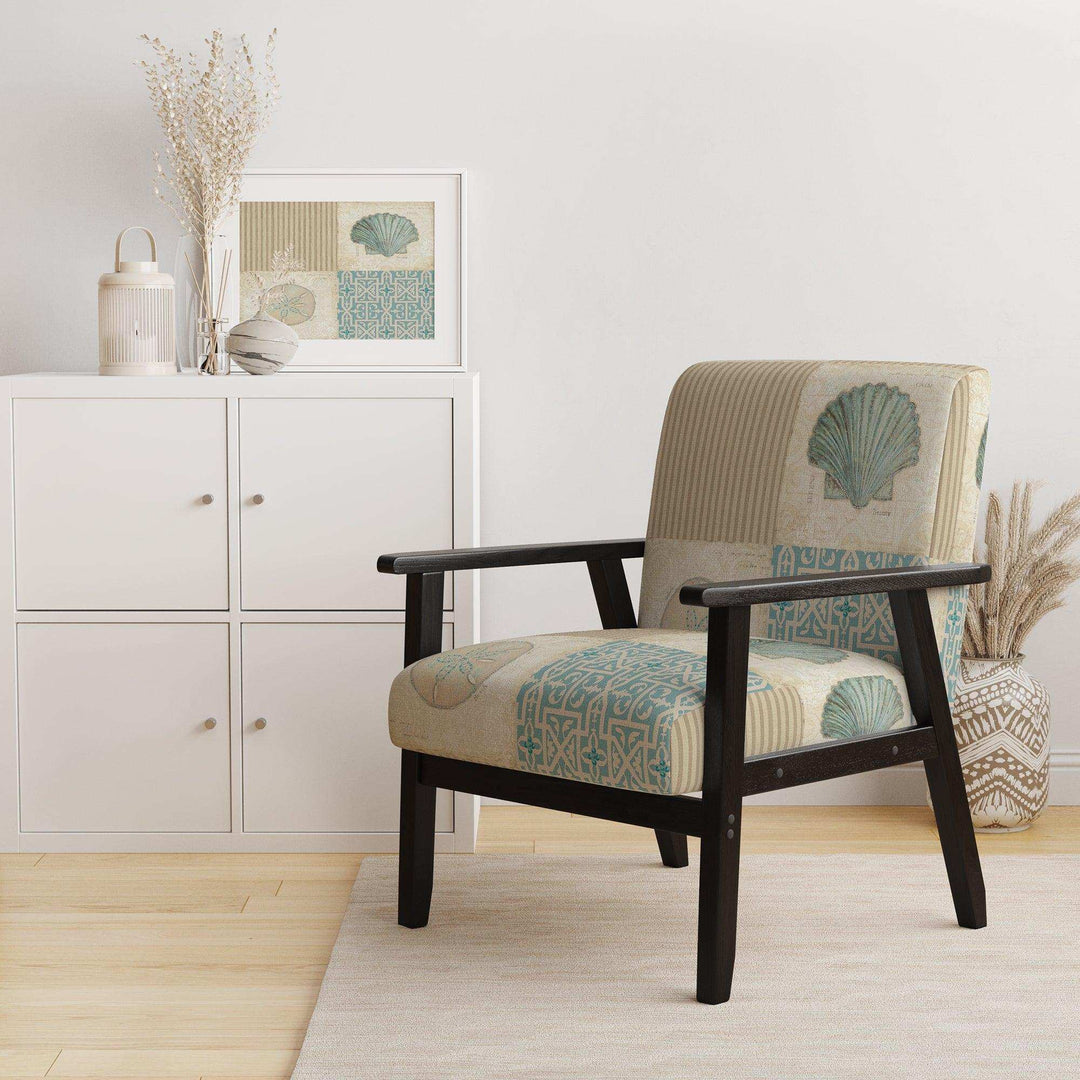 Beach Treasures Collage I Traditional Accent Chair