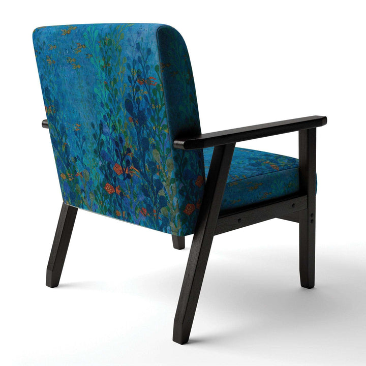 Blue Underwater Lake leaves I Nautical &amp; Coastal Accent Chair