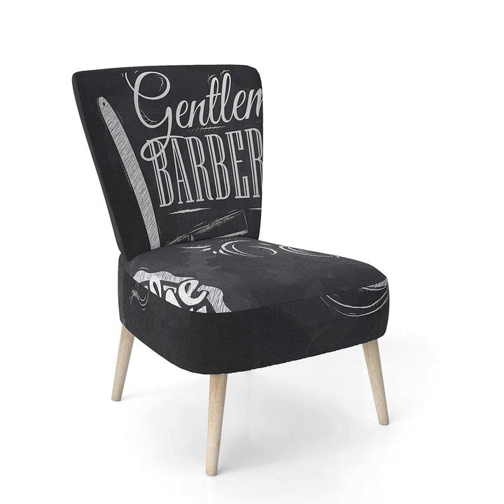 Set Barbershop Mid-Century Accent Chair