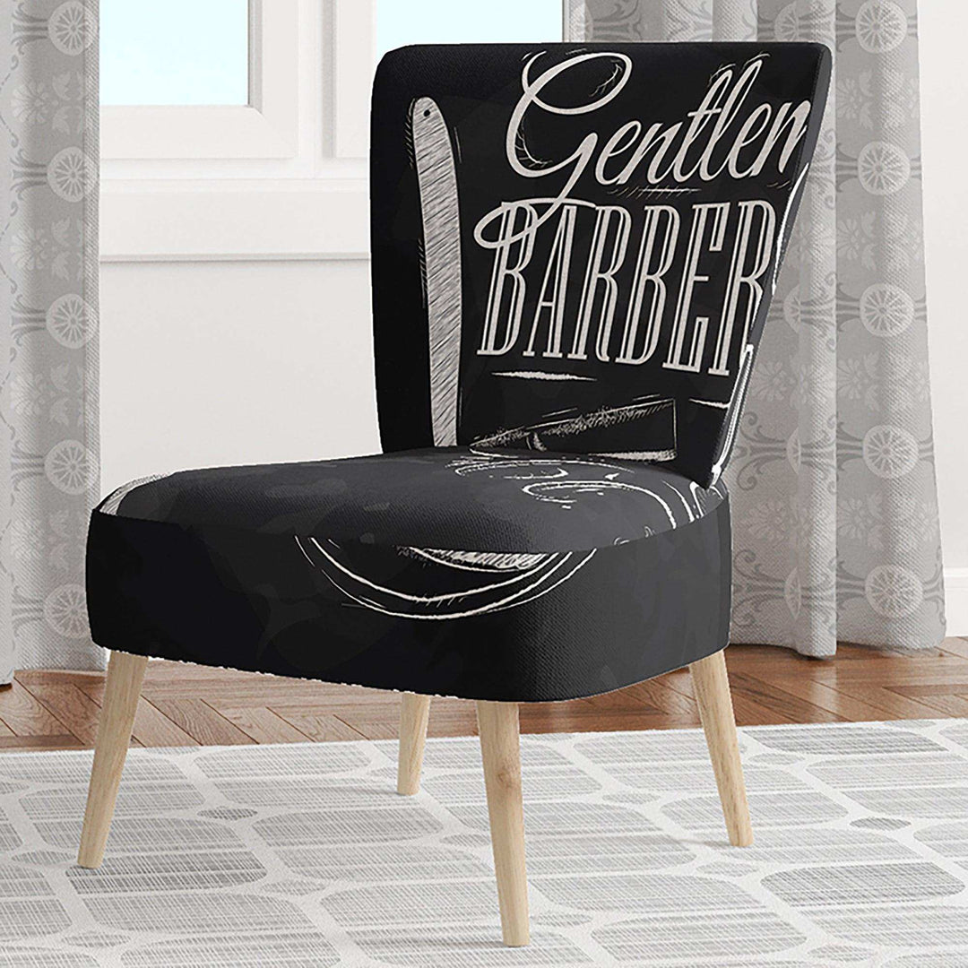 Set Barbershop Mid-Century Accent Chair