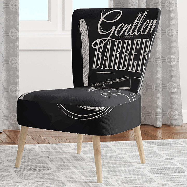 Set Barbershop Mid-Century Accent Chair