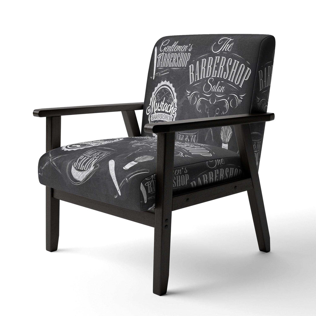 Set Barbershop Mid-Century Accent Chair