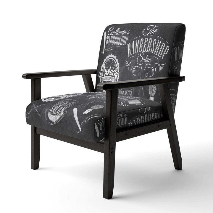 Set Barbershop Mid-Century Accent Chair