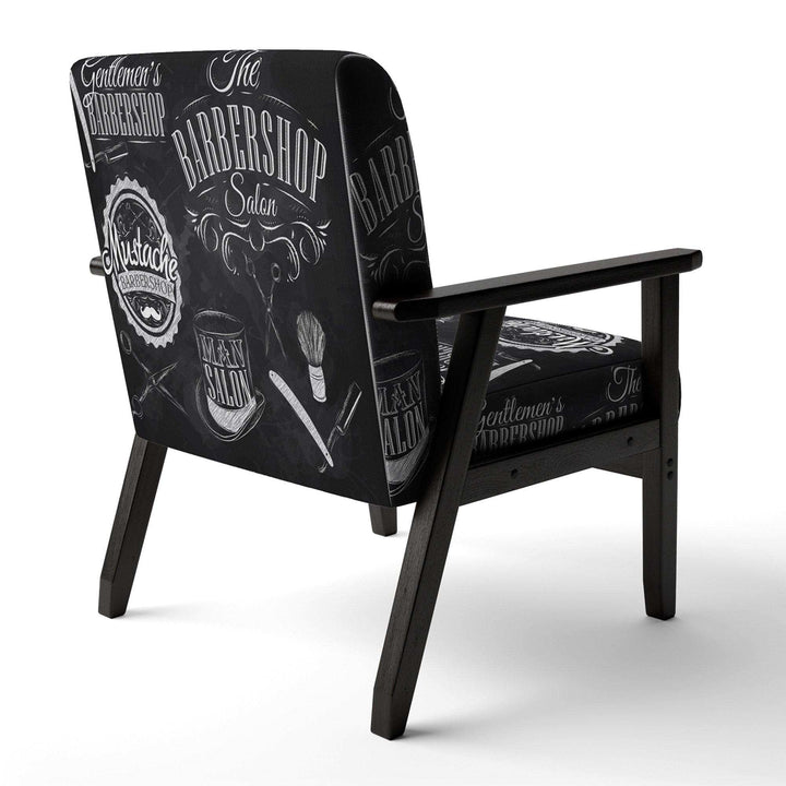 Set Barbershop Mid-Century Accent Chair