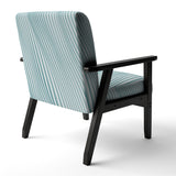 Fractal Small Blue 3D Waves Contemporary Accent Chair