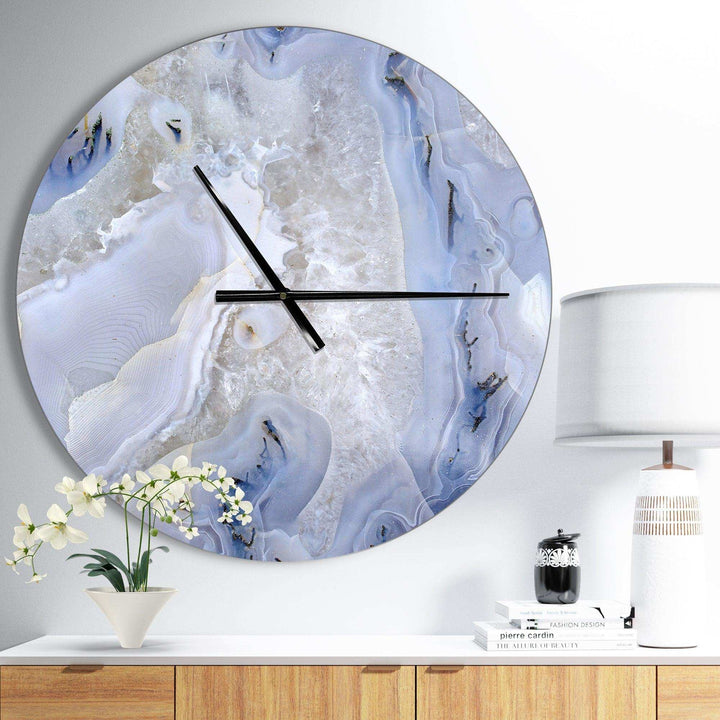 Agate Stone Background - Abstract Metal Wall Clock