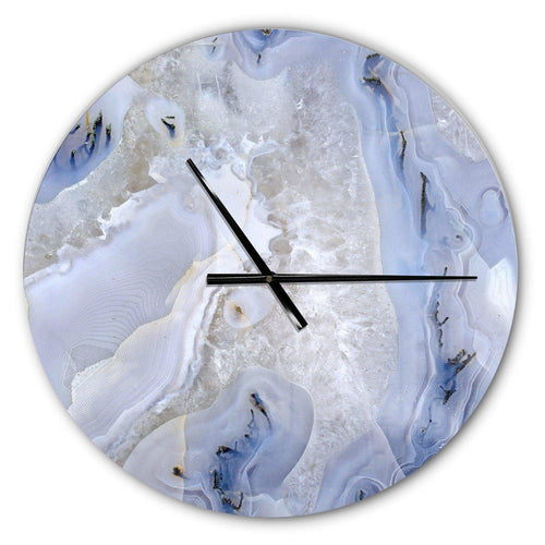 Agate Stone Background - Abstract Metal Wall Clock