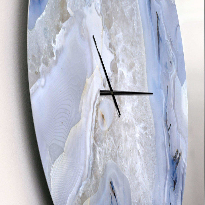 Agate Stone Background - Abstract Metal Wall Clock