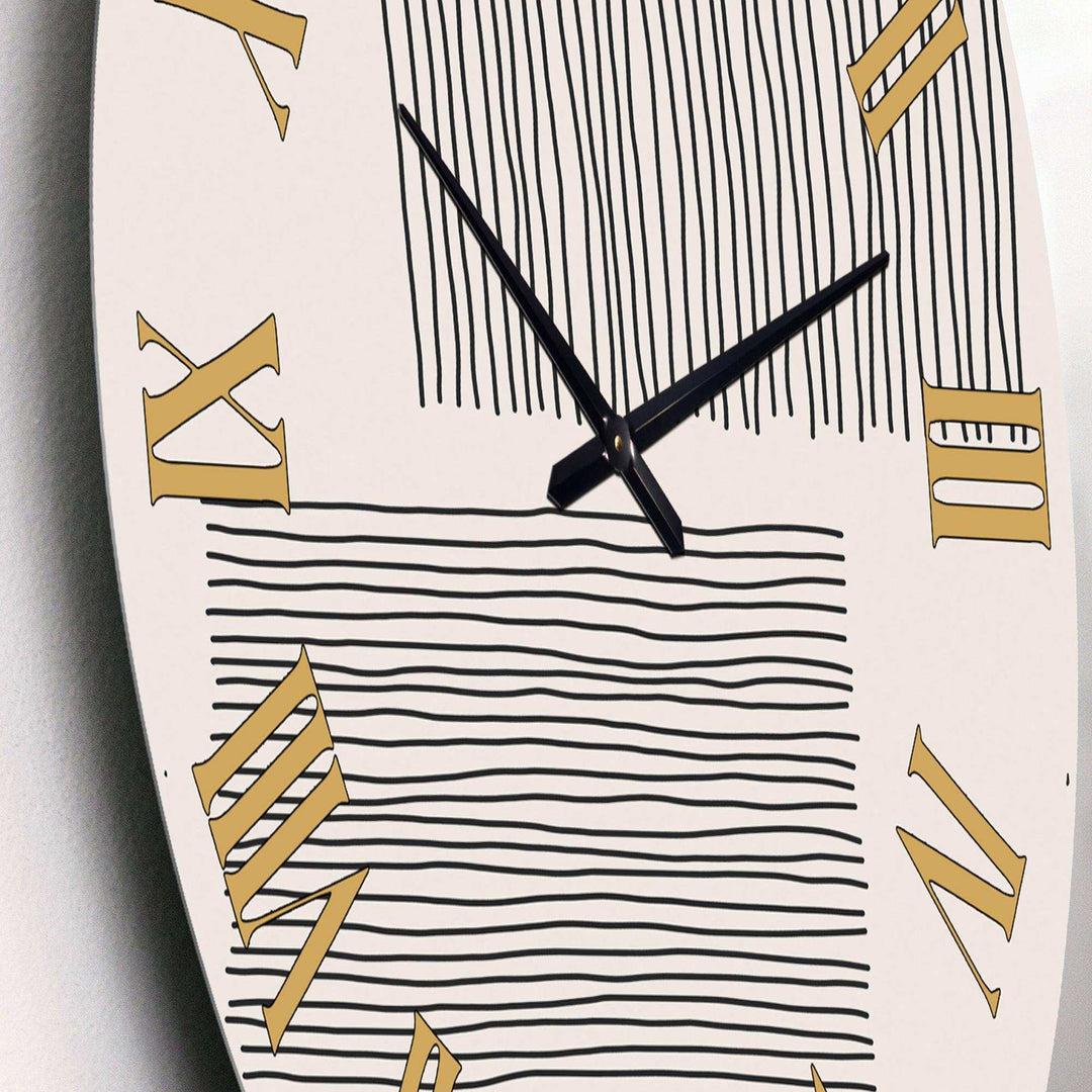 Minimal Geometric Compostions Of Elementary Forms XX - Abstract Metal Wall Clock