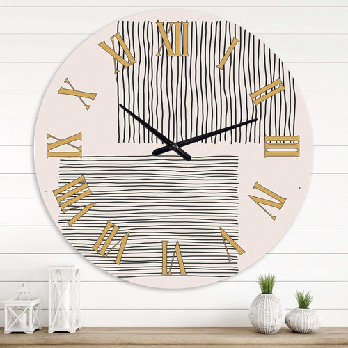 Minimal Geometric Compostions Of Elementary Forms XX - Abstract Metal Wall Clock