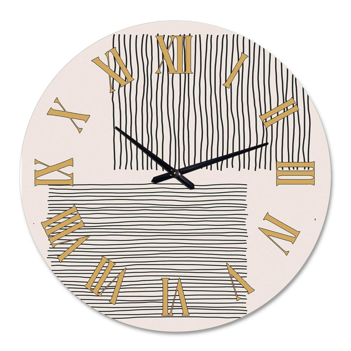 Minimal Geometric Compostions Of Elementary Forms XX - Abstract Metal Wall Clock