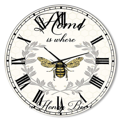 Honey Bee A - Quotes And Sayings Metal Wall Clock