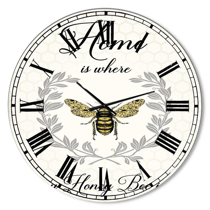 Honey Bee A - Quotes And Sayings Metal Wall Clock