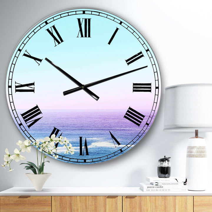 Ocean View - Beach Metal Wall Clock
