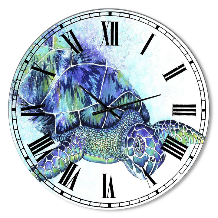 Sea Turtle - Animals Metal Wall Clock