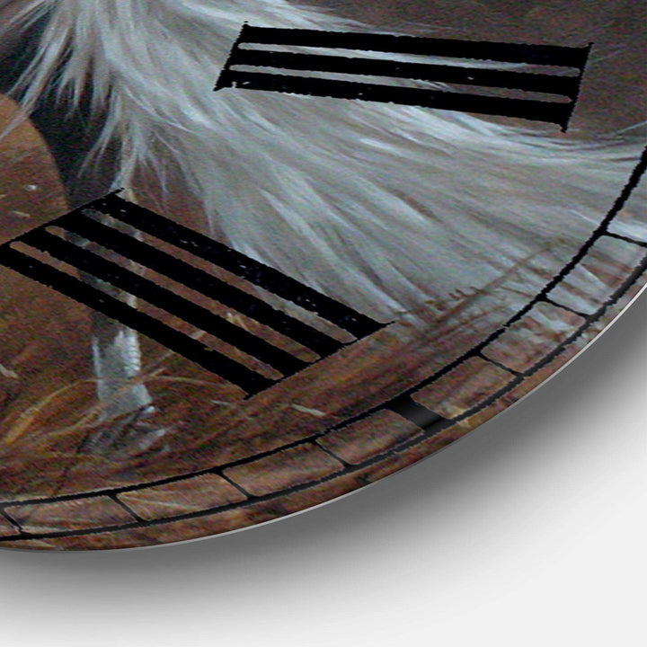Running Brown Horse - Animals Metal Wall Clock