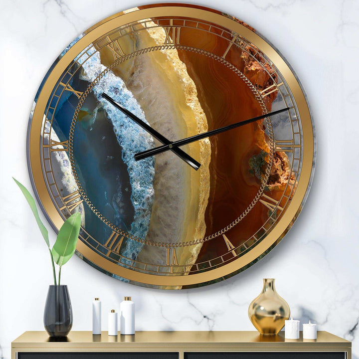 Mineral Slice XV - Quote And Saying Metal Wall Clock
