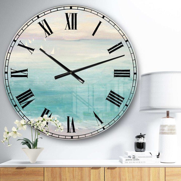 From the Shore - Beach Metal Wall Clock
