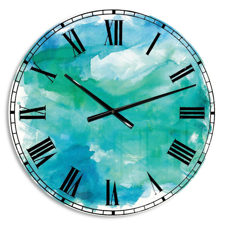 Sea Glass - Cottage Metal Wall Clock
