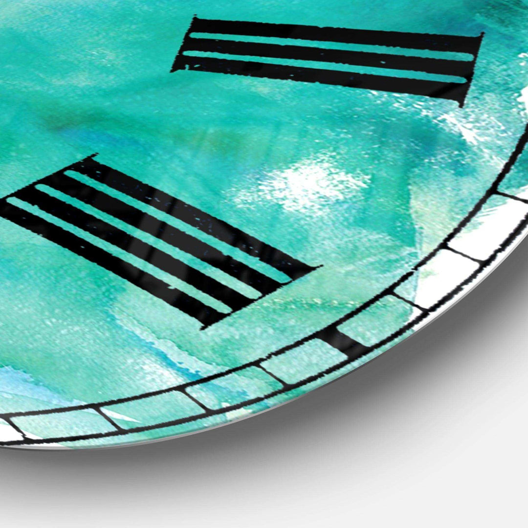 Sea Glass - Cottage Metal Wall Clock
