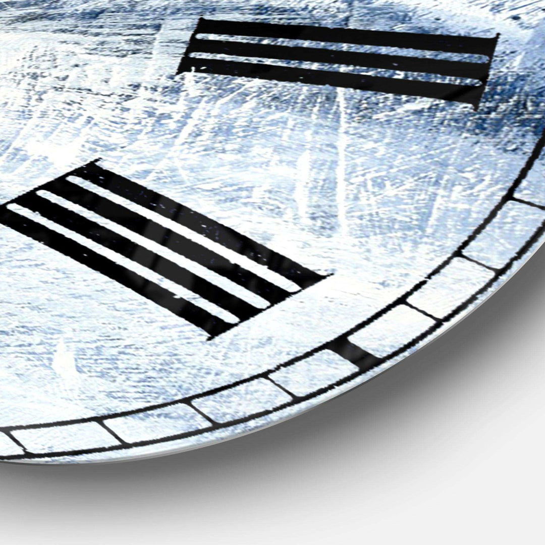 Blue Wipe Out - Cottage Metal Wall Clock