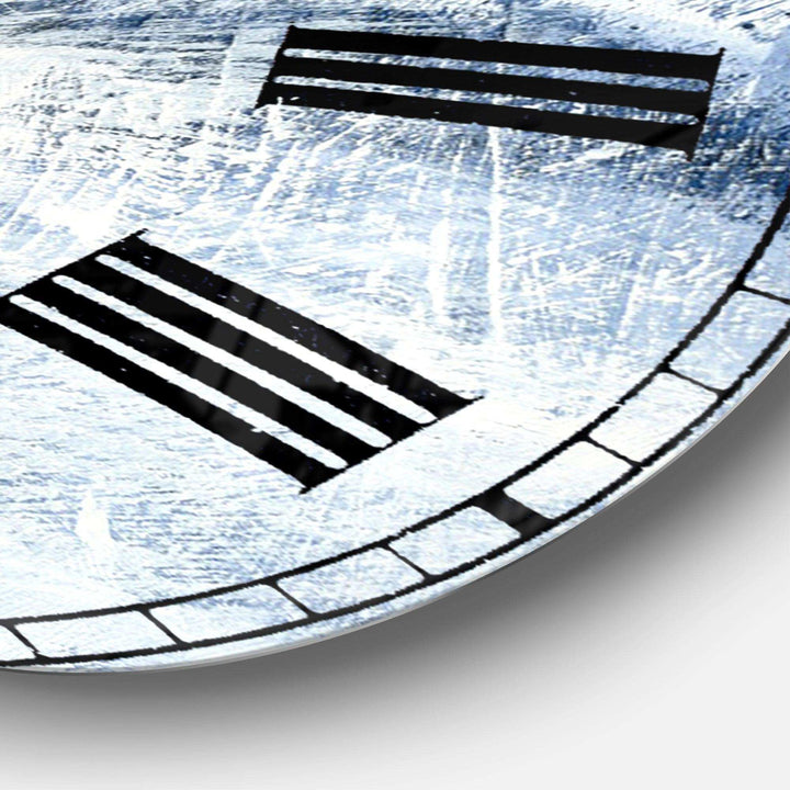 Blue Wipe Out - Cottage Metal Wall Clock