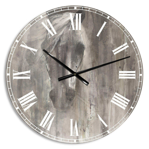 Farmhouse Horse - Animals Metal Wall Clock