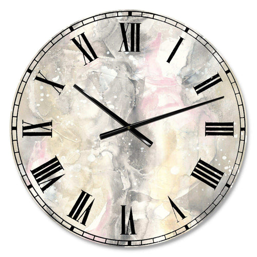 Watercolor Snowflakes II - Country Charm Metal Wall Clock