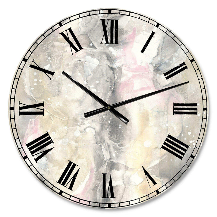 Watercolor Snowflakes II - Country Charm Metal Wall Clock