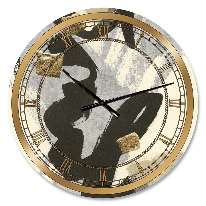 Glam Collage II - Abstract Metal Wall Clock