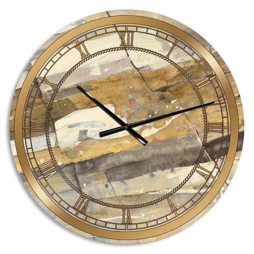 Fire and Ice Minerals V - Abstract Metal Wall Clock