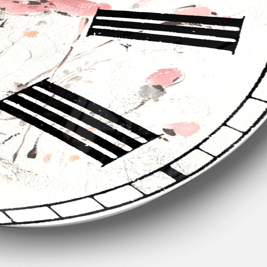 Wildflowers III - Floral Metal Wall Clock