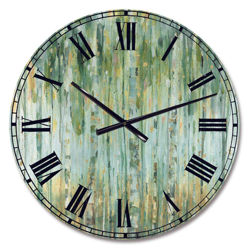 The birch Forest II - Abstract Metal Wall Clock