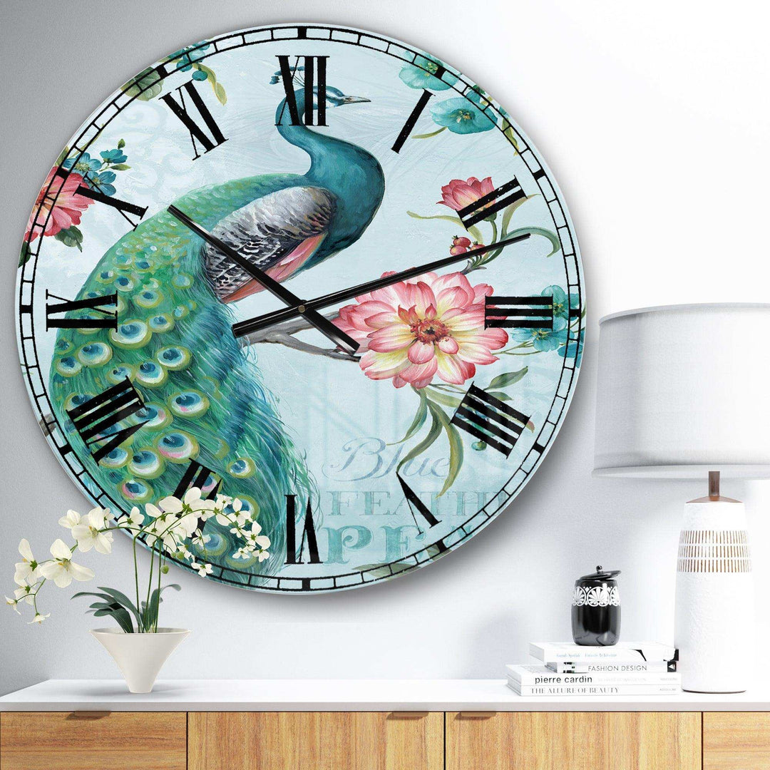 Peacock - Animals Metal Wall Clock