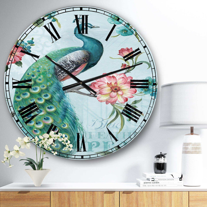 Peacock - Animals Metal Wall Clock