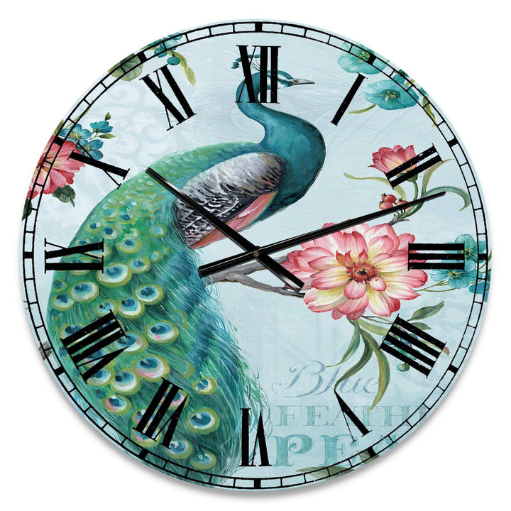 Peacock - Animals Metal Wall Clock