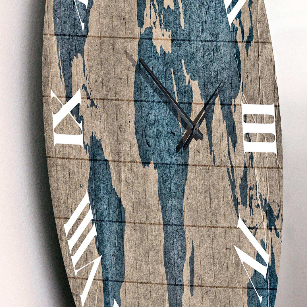 Ancient Map of The World I - Map Metal Wall Clock