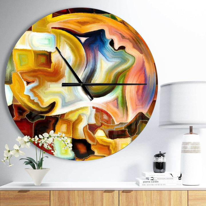 Way of Inner Paint - Abstract Metal Wall Clock