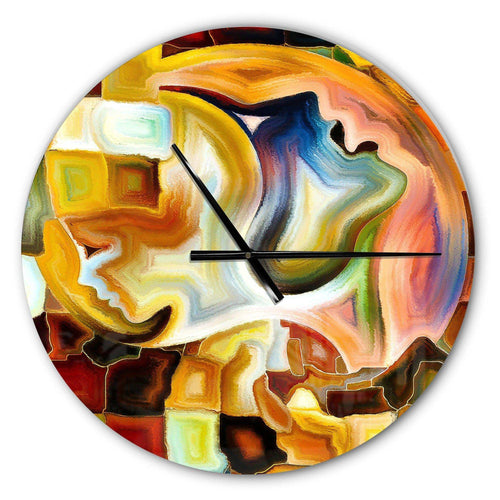 Way of Inner Paint - Abstract Metal Wall Clock