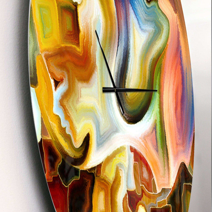 Way of Inner Paint - Abstract Metal Wall Clock