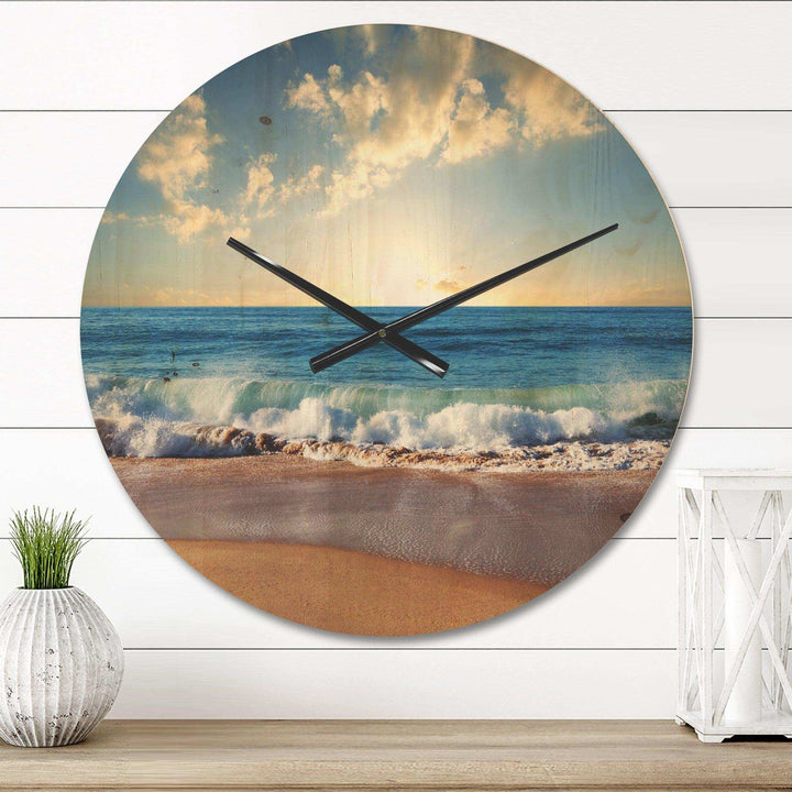 Sea Sunset - Sea &amp; Shore Metal Wall Clock